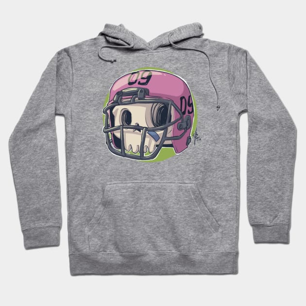 Skull Football Hoodie by MBGraphiX